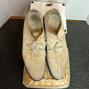 Lavorazione Artigianale Mens Beige Suede oxford shoes Bacco Bucci